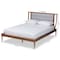 Baxton Studio Regis ModernLight Grey Fabric Upholstered and Walnut Brown Finished Wood Platform Bed-Full 192-11501-ZORO - alternate 7